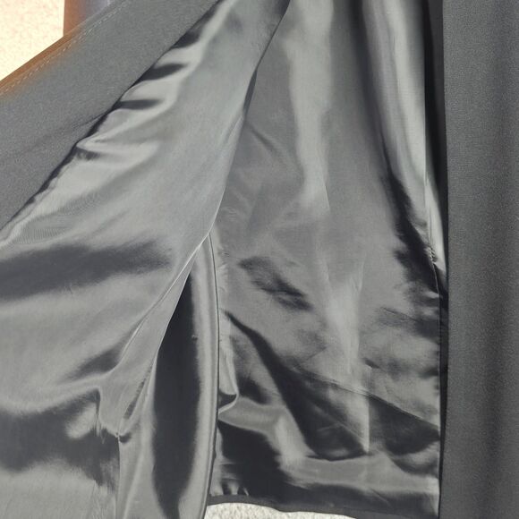 Harvé Benard Black 20W Evening Jacket Pleated Pocket Trim Structured Elegant VTG - Picture 7 of 12